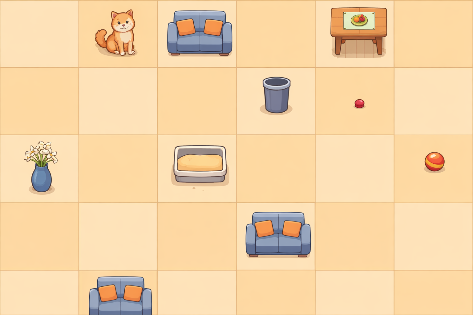 La pièce de simulation